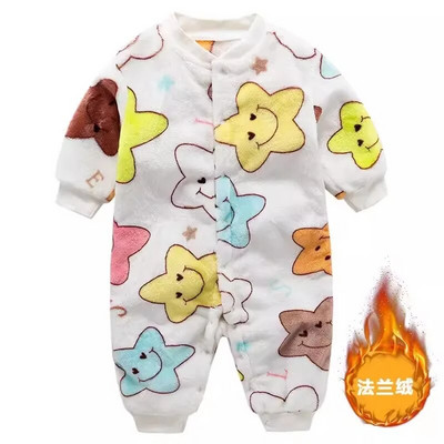 Jesen i zima Odjeća za novorođenčad Topla kombinezona za dojenčad Dječaci Djevojčice Pidžame od mekanog flisa Kombinezon s dinosaurusima