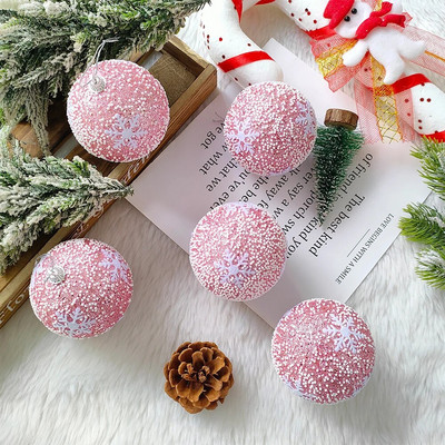 2/5 τμχ 8 εκ. Πέρλες με παγιέτες Χριστουγεννιάτικη μπάλα Χριστουγεννιάτικο Δέντρο Κρεμαστό Παστορικό Ρουστίκ Διακόσμηση Πάρτι για Σπίτι Navidad Πρωτοχρονιά 2021