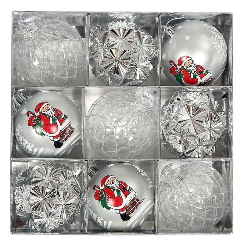 2023 Νέα Χριστουγεννιάτικη Μπάλα Χριστουγεννιάτικη Διακόσμηση Ηλεκτροπλαστική Πλαστική Μπάλα Χριστουγεννιάτικη Μπάλα Σετ Κρεμαστό Σπίτι Διακόσμηση