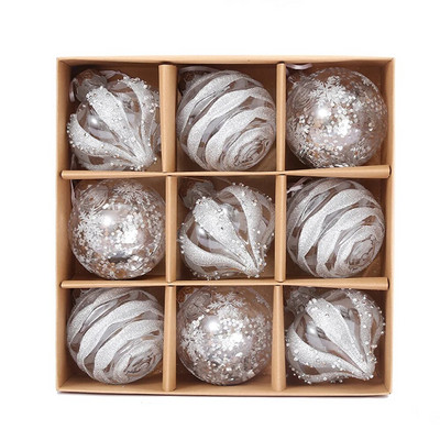 9gab Ziemassvētku balles rotājumi Ziemassvētku eglītes ballītes rotājumi 8cm Jaungada rotājumi bumba ar rokām apgleznoti Ziemassvētku balles tērpi 2024