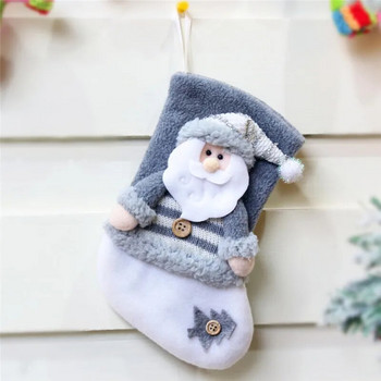 Χριστουγεννιάτικες κάλτσες διακόσμησης οικογενειακού πάρτι Γκρι χιονάνθρωπος αλκές Χριστουγεννιάτικο δέντρο Τσάντες δώρου