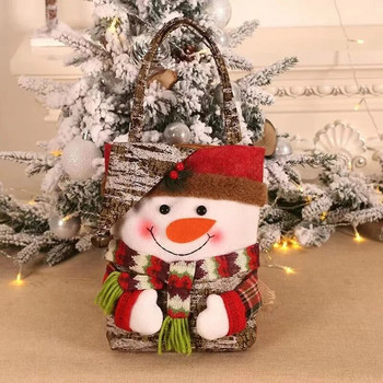 Коледен декор Дядо Коледа Снежен човек Елен Кукла Чанта за бонбони Коледна подаръчна торбичка Tote Bag Празнична новогодишна декорация Детски подарък