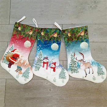 Коледни чорапи Sack Xmas Gift Candy Bag Noel Christmas Decorations for Home Navidad 2024 New Year Sock Christmas Tree Decor