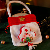 Ziemassvētku dāvanu maisiņi Mazas lelles auduma dāvanu maisiņi Jauki Ziemassvētku vecītis Sniegavīrs Lācis Svētku ābolu kārumu maisiņi mājām, birojam, ballītei