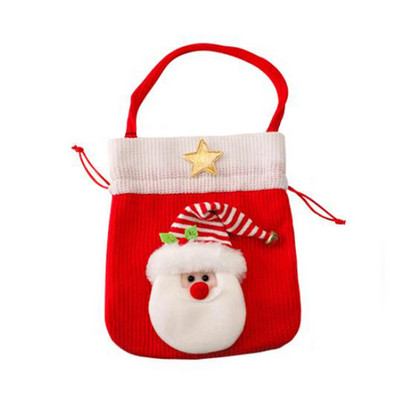 Ziemassvētku dāvanu maisiņi Mazas lelles auduma dāvanu maisiņi Jauki Ziemassvētku vecītis Sniegavīrs Lācis Svētku ābolu kārumu maisiņi mājām, birojam, ballītei