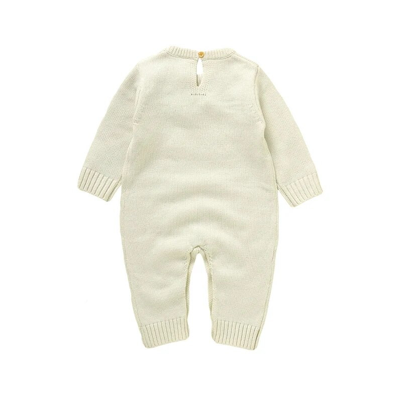 Pletene akrilne gaćice dugih rukava za dječake i djevojčice sa slatkim duginim printom 0-18 mjeseci Proljetni i jesenski kombinezon za dojenčad