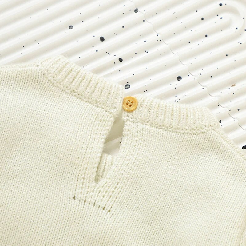 Pletene akrilne gaćice dugih rukava za dječake i djevojčice sa slatkim duginim printom 0-18 mjeseci Proljetni i jesenski kombinezon za dojenčad