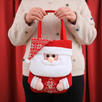 Коледна чанта с голям капацитет Коледна вечер Чанта с ябълка Подаръчна чанта Мъжка чанта Flip Hat Карикатура Чанта за бонбони на едро Bolsa De Manzana