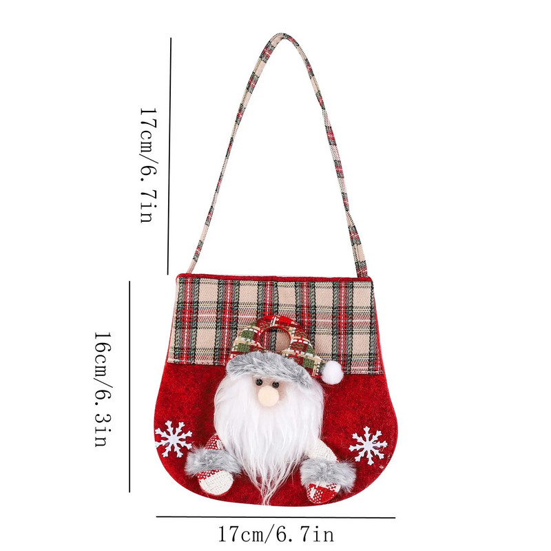 Božićni Djed Božićnjak Snjegović Torba Torbica Božićni poklon Vrećica Božićni ukras Božićni ukrasi za uređenje doma Nova godina Noel Navidad