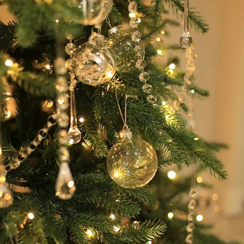 6 τμχ Χριστουγεννιάτικη Διαφανής Μπάλα Γεμιζόμενη Διαφανές μπιχλιμπίδι Χριστουγεννιάτικο Δέντρο Κρεμαστό Στολίδι Πρωτοχρονιάτικο πάρτι σπιτιού Διακόσμηση Γάμου Κουτί δώρου