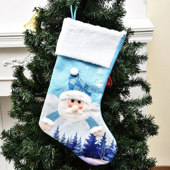 Коледен чорап Чорап за кукла Дядо Коледа Бонбони Подаръчни торбички Коледно дърво Висящ декор за домашен декор Нова година Аксесоари за висулка Navidad