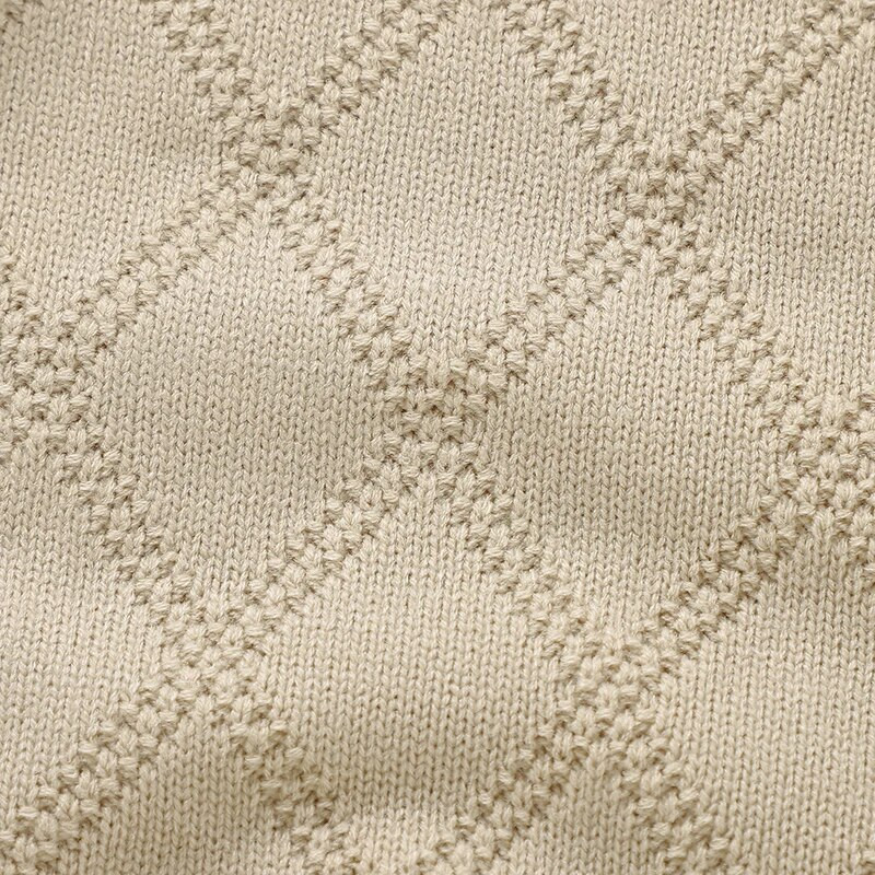 Jednobojni dijamantni pleteni akrilni kombinezon s dugim rukavima od 1 do 18 mjeseci, dječaci i djevojčice, kombinezon za proljeće i jesen