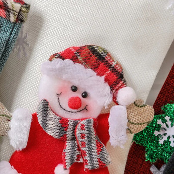 Μεγάλες χριστουγεννιάτικες κάλτσες Χριστουγεννιάτικες τσάντες καραμέλα Διακοσμήσεις χριστουγεννιάτικων δέντρων Γιορτινές ζεστές και χαρούμενες τσάντες δώρου