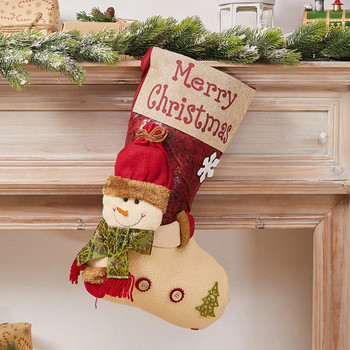 Χριστουγεννιάτικες κάλτσες Τσάντα δώρου Χριστουγεννιάτικη διακόσμηση Κάλτσες Παραμονή Χριστουγέννων Χριστουγεννιάτικο δώρο Παιδικά Χριστουγεννιάτικο δέντρο Κρεμαστό τσάντα καραμέλα