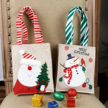 Χριστουγεννιάτικη τσάντα δώρου Apple Τσάντα σεντόνια Κινούμενα σχέδια Άγιος Βασίλης Χιονάνθρωπος Χριστουγεννιάτικο Δώρο Κάτοχοι τσάντες καραμελών Πρωτοχρονιά Χριστουγεννιάτικη διακόσμηση σπιτιού