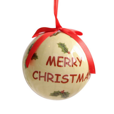 Božićna okrugla kutija s kuglicama Kutija za slatkiše od bijelog lima Ukrasi za božićno drvce Staklenka za slatkiše Božićno drvce Viseće kuglice Konzerve za slatkiše Poklon za djecu