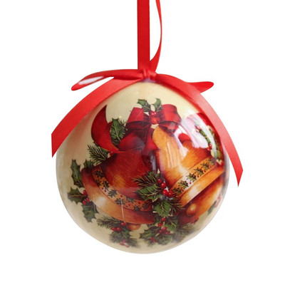 Božićna okrugla kutija s kuglicama Kutija za slatkiše od bijelog lima Ukrasi za božićno drvce Staklenka za slatkiše Božićno drvce Viseće kuglice Konzerve za slatkiše Poklon za djecu