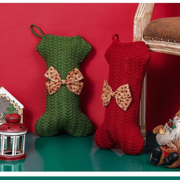 Коледни декорации Плетени вълнени орнаменти Торба за подарък Коледни чорапи Коледна висулка Голяма торба за подарък