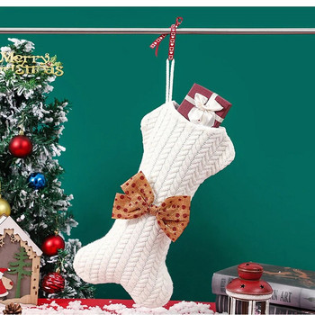 Χριστουγεννιάτικα στολίδια Πλεκτά μάλλινα στολίδια Τσάντα δώρου Χριστουγεννιάτικες κάλτσες Χριστουγεννιάτικο μενταγιόν Μεγάλη τσάντα δώρου