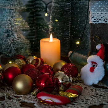 50 τεμ./Κουτί Χριστουγεννιάτικη μπάλα Διακοσμητικά χριστουγεννιάτικα δέντρα για διακόσμηση σπιτιού Απόκριες Πρωτοχρονιά Navidad Κρεμαστά αξεσουάρ μπάλα