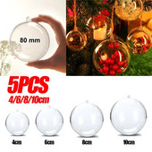 Χριστουγεννιάτικη διάφανη μπάλα 4-10cm Διακοσμητικά στολίδια για χριστουγεννιάτικο δέντρο για το σπίτι Πλαστικό μπιχλιμπίδι που μπορεί να γεμίσει κουτί δώρου