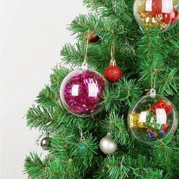 Χριστουγεννιάτικη διάφανη μπάλα 4-10cm Διακοσμητικά στολίδια για χριστουγεννιάτικο δέντρο για το σπίτι Πλαστικό μπιχλιμπίδι που μπορεί να γεμίσει κουτί δώρου