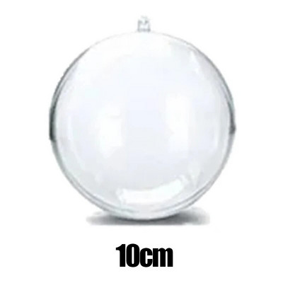 Χριστουγεννιάτικη διάφανη μπάλα 4-10cm Διακοσμητικά στολίδια για χριστουγεννιάτικο δέντρο για το σπίτι Πλαστικό μπιχλιμπίδι που μπορεί να γεμίσει κουτί δώρου