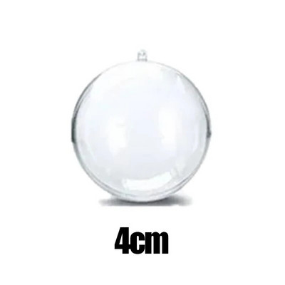 Χριστουγεννιάτικη διάφανη μπάλα 4-10cm Διακοσμητικά στολίδια για χριστουγεννιάτικο δέντρο για το σπίτι Πλαστικό μπιχλιμπίδι που μπορεί να γεμίσει κουτί δώρου