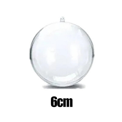 Χριστουγεννιάτικη διάφανη μπάλα 4-10cm Διακοσμητικά στολίδια για χριστουγεννιάτικο δέντρο για το σπίτι Πλαστικό μπιχλιμπίδι που μπορεί να γεμίσει κουτί δώρου