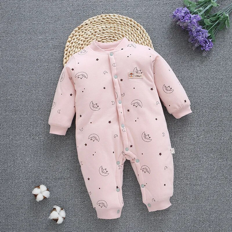 Βρεφικά Ρούχα Νεογέννητα Αγοράκι Κοριτσάκι 2021 New Thick Romper Παιδική Ολόσωμη Βαμβακερή φόρμα Χειμερινά Ρούχα Ζεστά βρεφικά ρούχα