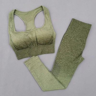 Ombre bešavni komplet za teretanu Žensko sportsko odijelo Ženska sportska odjeća Tajice za fitnes Podstavljeni sportski grudnjak 2-dijelni setovi za jogu Odjeća za vježbanje