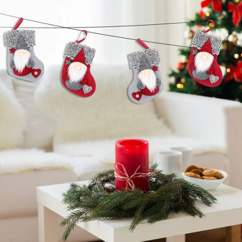 Χριστουγεννιάτικη κάλτσα Υπέροχη κούκλα απρόσωπη τσάντα καραμέλα Χριστουγεννιάτικο δώρο για κρεμαστό κρεμαστό χριστουγεννιάτικο δέντρο Home Navidad Διακοσμήσεις με κάλτσες