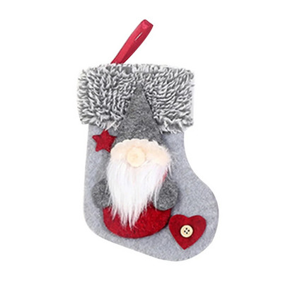 Χριστουγεννιάτικη κάλτσα Υπέροχη κούκλα απρόσωπη τσάντα καραμέλα Χριστουγεννιάτικο δώρο για κρεμαστό κρεμαστό χριστουγεννιάτικο δέντρο Home Navidad Διακοσμήσεις με κάλτσες