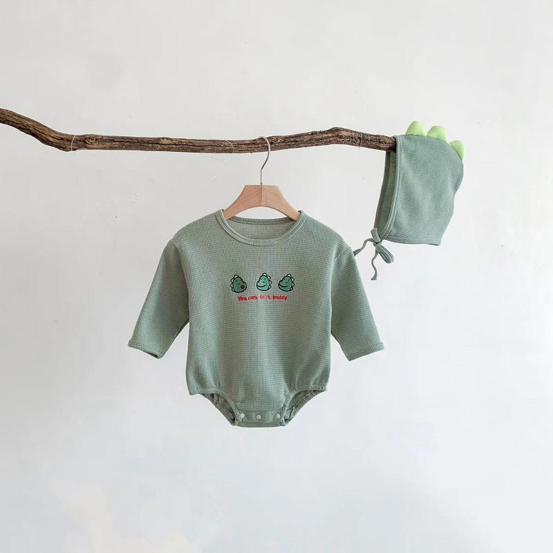 Bodi za bebe 2023. Proljetna odjeća za novorođenčad Vaffle Bodi za dječake Bear Bodi s dugim rukavima za malu djecu Djevojčice Jednodijelni kombinezon za dojenčad