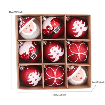 9 τμχ/κουτί 6 εκ. Χριστουγεννιάτικα στολίδια με χριστουγεννιάτικη μπάλα Χριστουγεννιάτικα στολίδια Χριστουγεννιάτικα στολίδια για το σπίτι 2023 Navidad Natal New Year