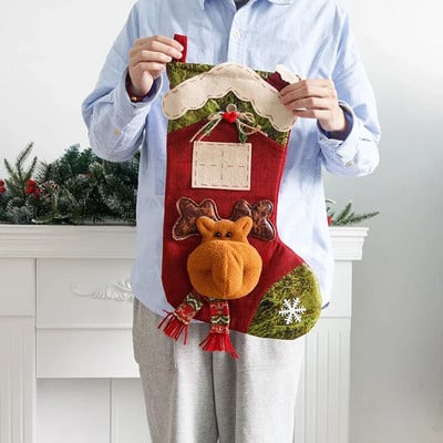 Χριστουγεννιάτικες κάλτσες Μεγάλες χριστουγεννιάτικες τσάντες δώρου Διακόσμηση τζάκι Χριστουγεννιάτικες κάλτσες Πρωτοχρονιάτικη βάση καραμέλα Χριστουγεννιάτικη διακόσμηση για το σπίτι2024