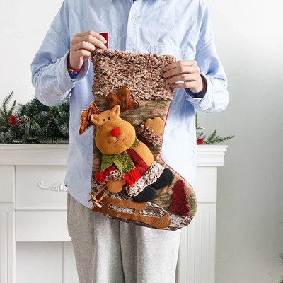 Χριστουγεννιάτικες κάλτσες Μεγάλες χριστουγεννιάτικες τσάντες δώρου Διακόσμηση τζάκι Χριστουγεννιάτικες κάλτσες Πρωτοχρονιάτικη βάση καραμέλα Χριστουγεννιάτικη διακόσμηση για το σπίτι2024