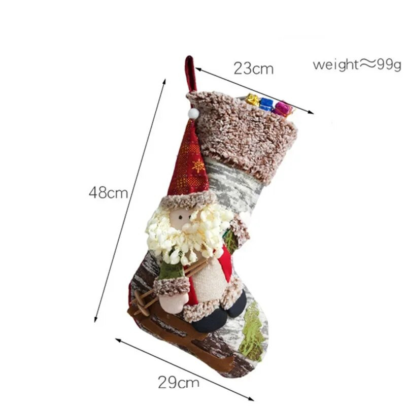 Χριστουγεννιάτικες κάλτσες Μεγάλες χριστουγεννιάτικες τσάντες δώρου Διακόσμηση τζάκι Χριστουγεννιάτικες κάλτσες Πρωτοχρονιάτικη βάση καραμέλα Χριστουγεννιάτικη διακόσμηση για το σπίτι2024