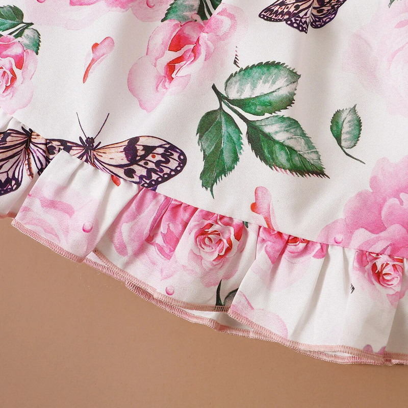 Vastsündinud beebitüdrukute rõivakomplekt Roosa kampsun + lillemustriline sassiga traksid Seelik Väikelapse komplektid Imiku kevadised beebiriided