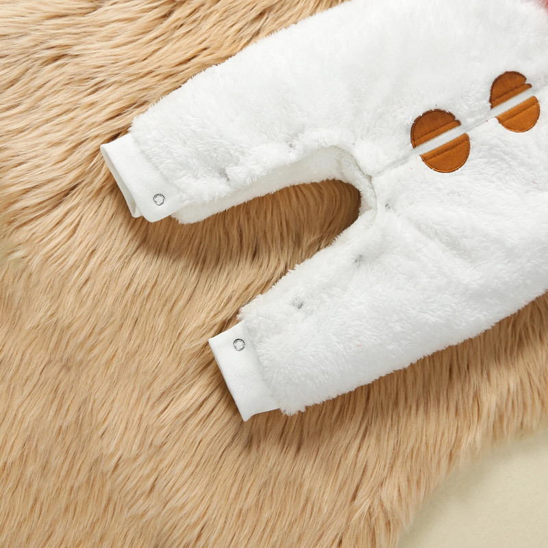 Téli meleg baba lányok fiú kombiné Polár plüss hosszú ujjú kapucnis cipzárral zárható hóember karácsonyi nadrág jelmezek gyerekeknek