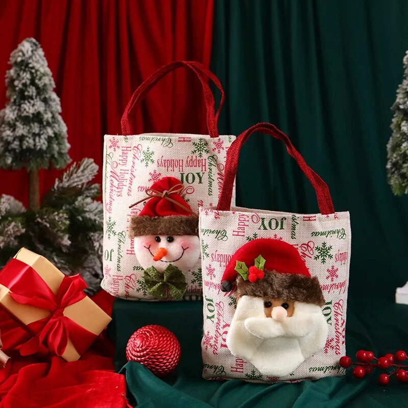 Χριστουγεννιάτικη τσάντα δώρου Άρθρα Χριστουγεννιάτικη διακόσμηση Shopping Mall Ξενοδοχείο Βιβλιοπωλείο Merry Christmas Παιδική διακοσμητική τσάντα δώρου