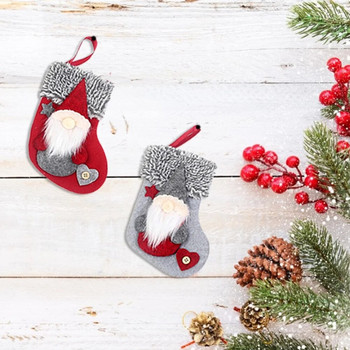 1 τεμάχιο χριστουγεννιάτικη κάλτσα Κρεμαστή κούκλα ποδιών Χαριτωμένα δώρα γιορτινά κινούμενα σχέδια Κούκλα απρόσωπη κούκλα Forester Οικογενειακό ντεκόρ για διακοπές