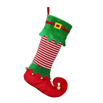 Коледни елфски чорапи Коледно дърво Висящи орнаменти Новогодишна торба с подарък Големи детски бонбони Подаръци Чорапи Консумативи за коледно парти