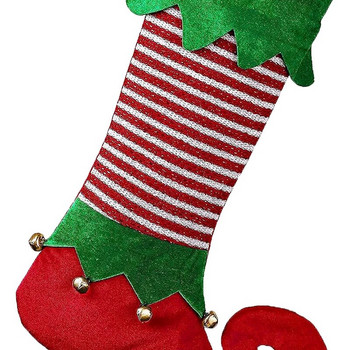 Коледни елфски чорапи Коледно дърво Висящи орнаменти Новогодишна торба с подарък Големи детски бонбони Подаръци Чорапи Консумативи за коледно парти