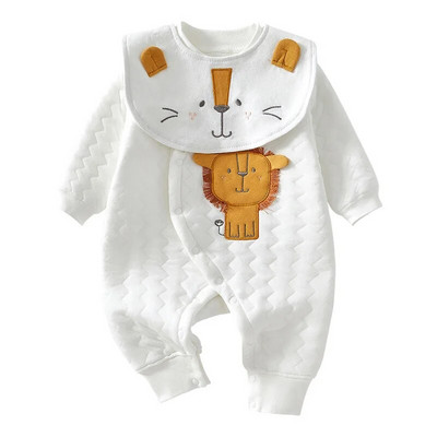 Slatki kombinezon za novorođenčad s kompletom naramenica Crtani jesen-zima dječje štrample za djevojčice i dječake Onesie odijelo za malu djecu Odjeća za dojenčad