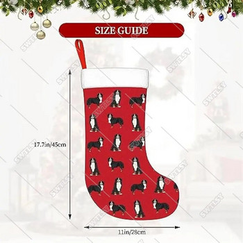Бернско планинско куче Домашни любимци Коледни чорапи Декорации Висящи чорапи Декорации за камина