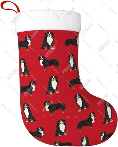 Bernes ganu suns Mājdzīvnieks Ziemassvētku zeķes Dekorācijas Kamīna piekarināmās zeķes Dekorācijas