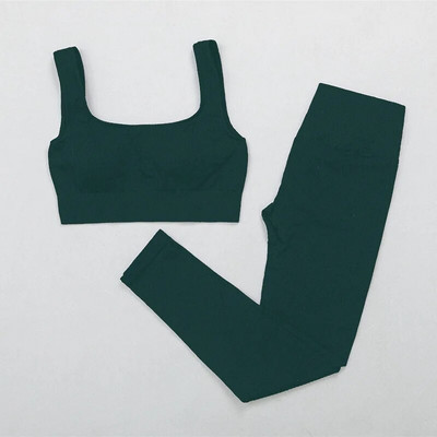 13 boja Žensko sportsko odijelo Set za jogu Sportska odjeća Odjeća za vježbanje u teretani Grudnjak za fitness + rebraste bešavne sportske tajice visokog struka