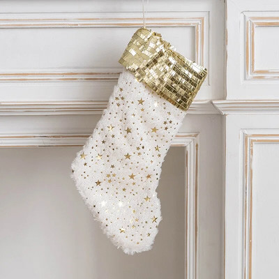 Božićne čarape Čarape Plišane bronzane čarape Poklon vrećica Božićni ukrasi Kamin Dom Božićno drvce Privjesak