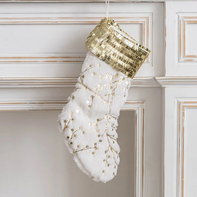 Božićne čarape Čarape Plišane bronzane čarape Poklon vrećica Božićni ukrasi Kamin Dom Božićno drvce Privjesak